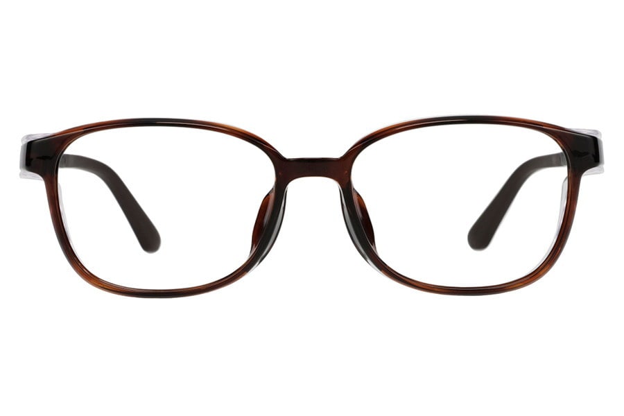 ブラウン(デミ柄) ウエリントンの花粉対策メガネ