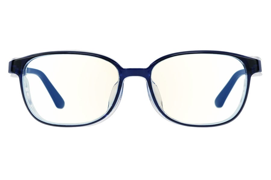 ブルー(ネイビー) ウェリントンの花粉対策メガネ