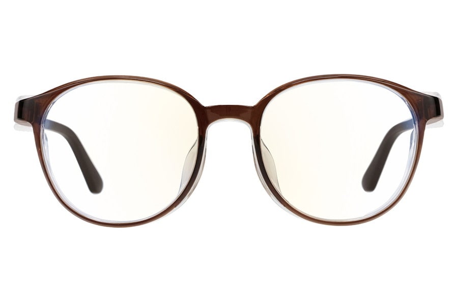 ブラウン(クリア) ボストンの花粉対策メガネ